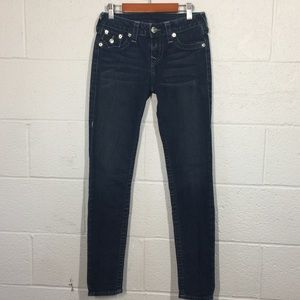 True Religion Women's Dark Wash Skinny Jeans